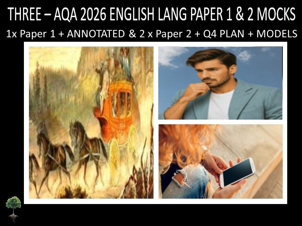 THREE - AQA PAPER 1 & 2 | 2026 FULL MOCKS | ANNOTATED | Q4 PLAN | MODELS