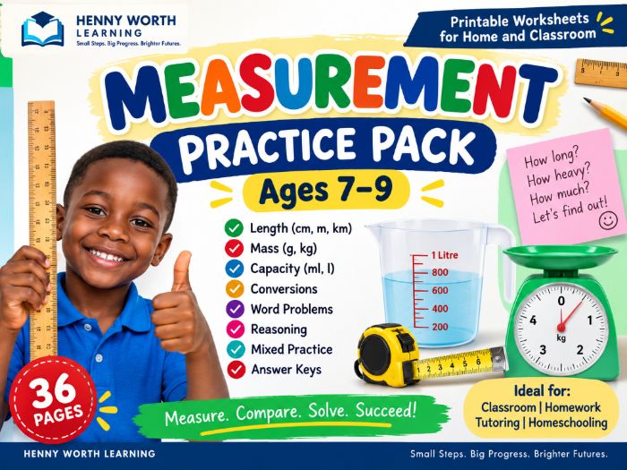 Measurement Practice Pack | Ages 7–9