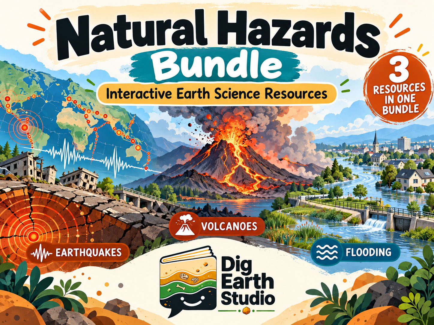 Natural Hazards Bundle | 3 Interactive Labs