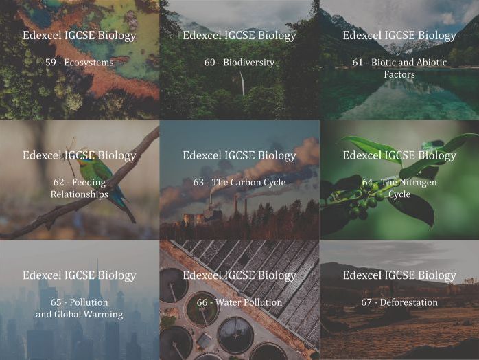 Edexcel IGCSE Biology Presentations - Chapter 6 - Ecology and the Environment