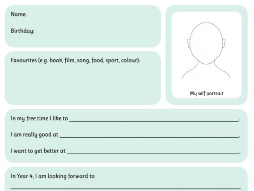 Get To Know Me Y4 Transition Template Teaching Resources