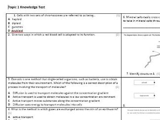 Edexcel CB4 Biology Knowledge Assessment