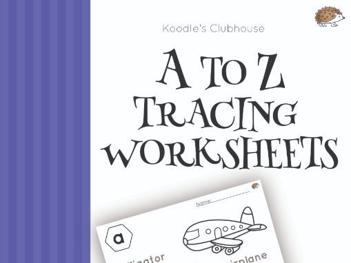 A to z reproducible tracing worksheet