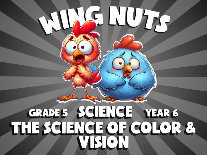 The Science of Color & Vision WING NUTS Science Game | No-Prep Year 6 Review Activity