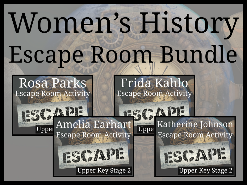 Women's History Escape Room Activity Bundle | Year 5 or Year 6
