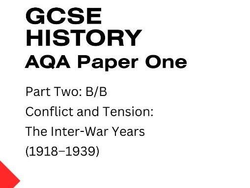 AQA GCSE History Interwar Years Workbook | Conflict & Tension 1918–1939 | Paper 1 Exam Practice