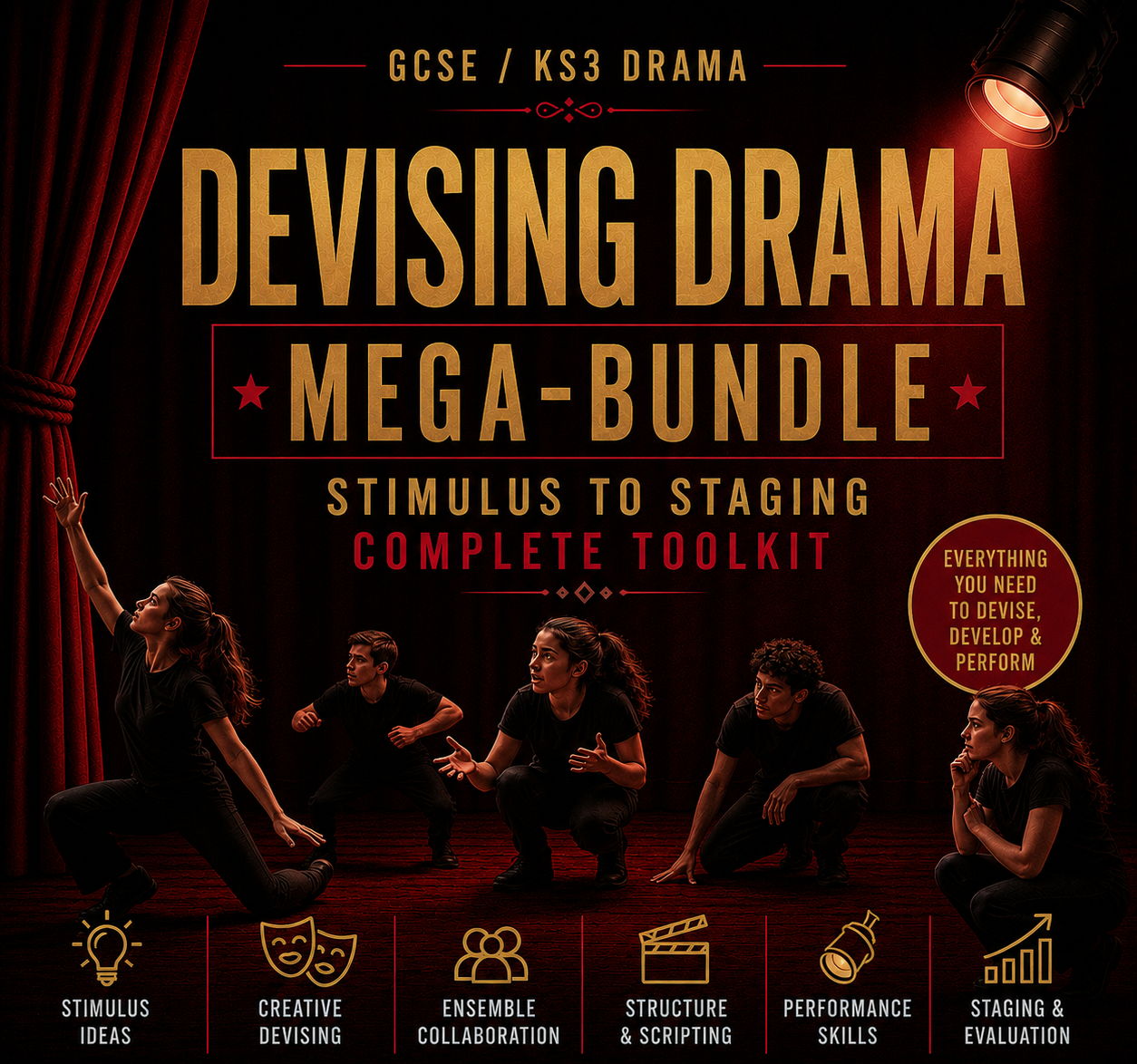 **GCSE/KS3 Drama – Devising Drama Mega-Bundle Stimulus to Staging Complete Toolkit**