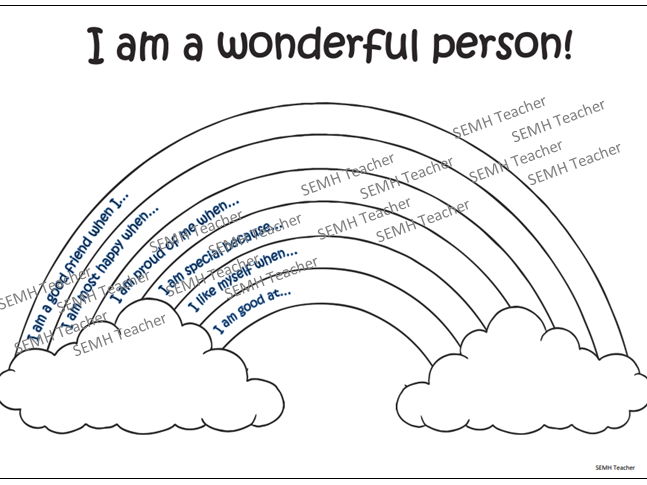 Emotional Literacy Activity - I am a wonderful person (ELSA)