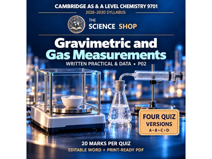 Gravimetric and Gas Measurements | Cambridge AS & A Chemistry 9701 | 4 Revision Quizzes