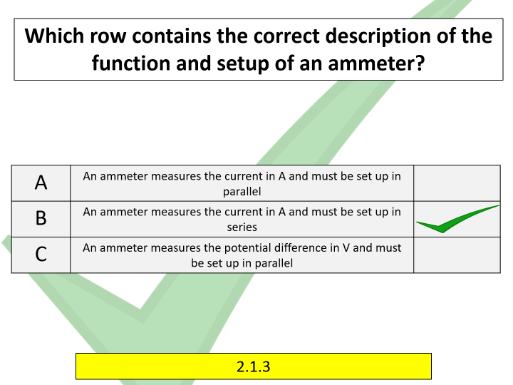 GCSE Combined Physics FT multiple-choice