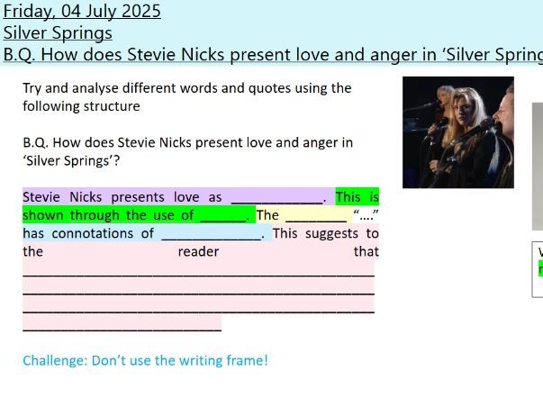 Fleetwood Mac - SIlver Spings (Unseen poetry revision)