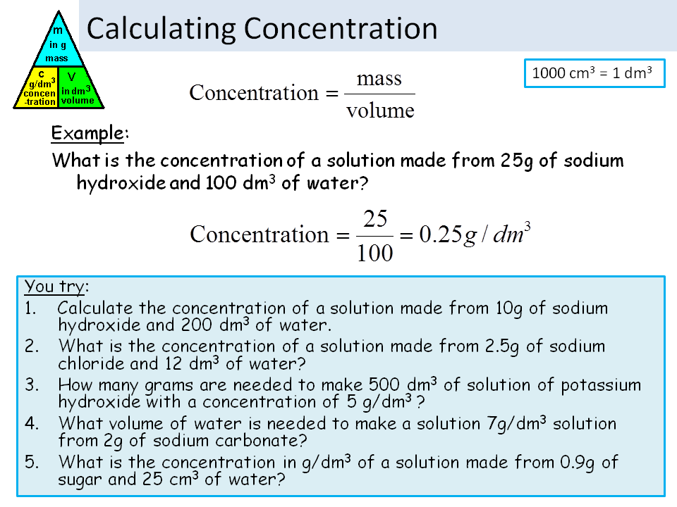 Acids and Concentration GCSE Edexcel 91 by chemistryteacher001