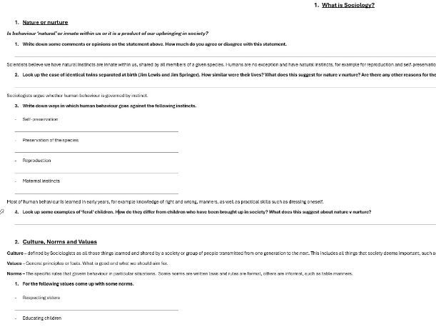 Introduction to AQA Sociology A-Level