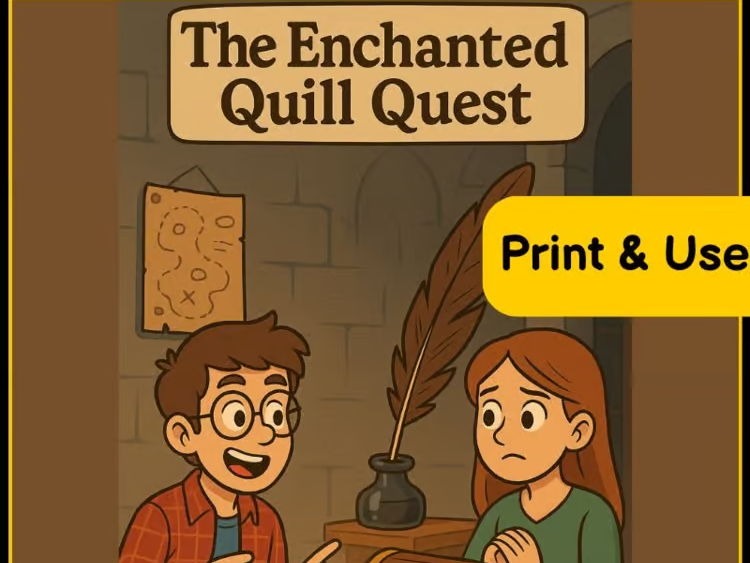 ELA Escape Room – Grammar Review Game: The enchanted quill quest (Grades 6–8)