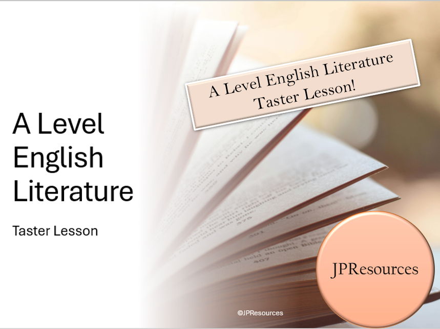 A Level English Literature Taster Lesson