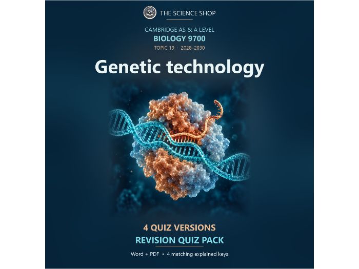 Genetic technology | Cambridge A Level Biology 9700 | 4 Revision Quizzes