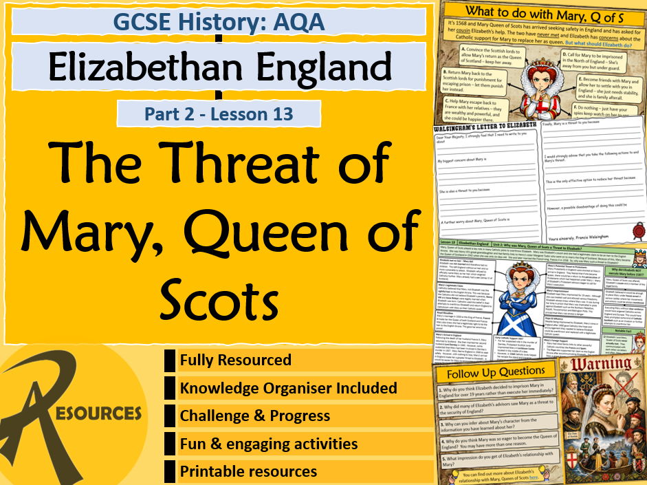 Mary Queen of Scots Threat to Elizabeth - Elizabethan England - AQA - GCSE