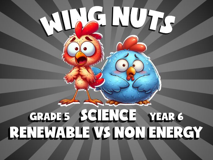 Renewable vs Non Energy WING NUTS Science Game | No-Prep Year 6 Review Activity