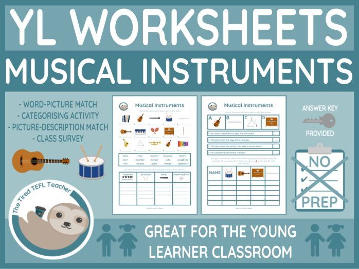 ESL Musical Instruments Vocabulary Worksheet