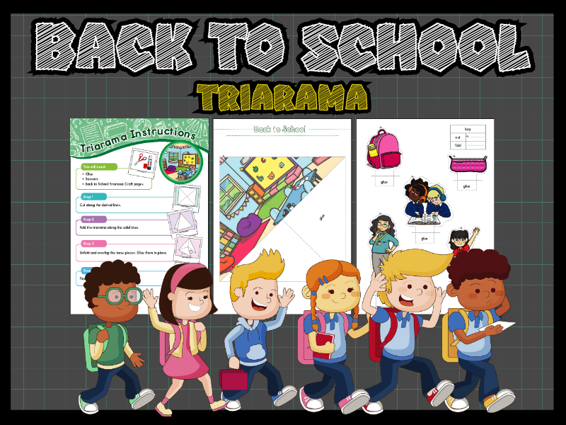 Back to School Triarama Craft | 3D Classroom Activity for First Week Fun