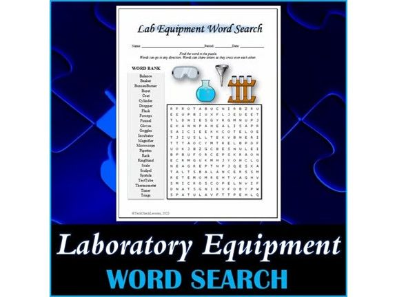 Science Lab Equipment Word Search Puzzle