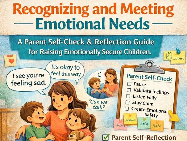 Recognizing and Meeting Emotional Needs - A Parent Self-Check & Reflection