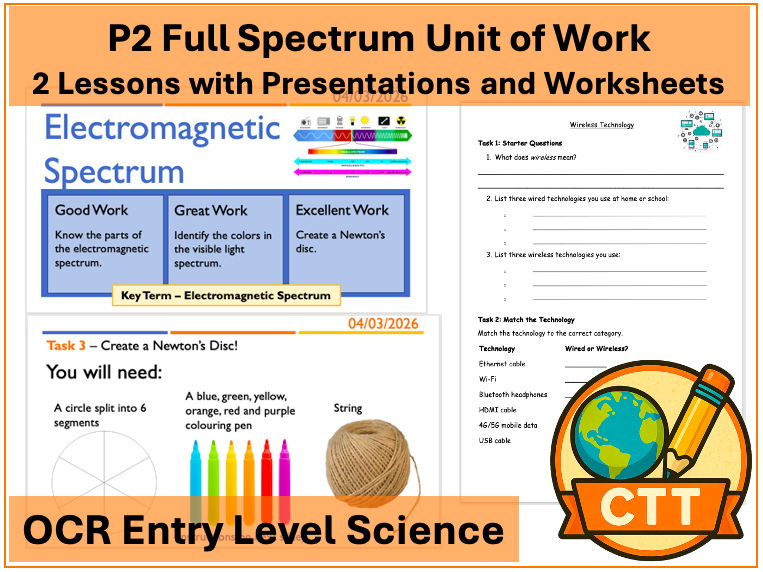 OCR Entry Level Science - P2 Full Spectrum - 2 Lessons