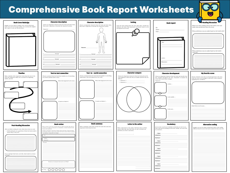Comprehensive Book Report Worksheets