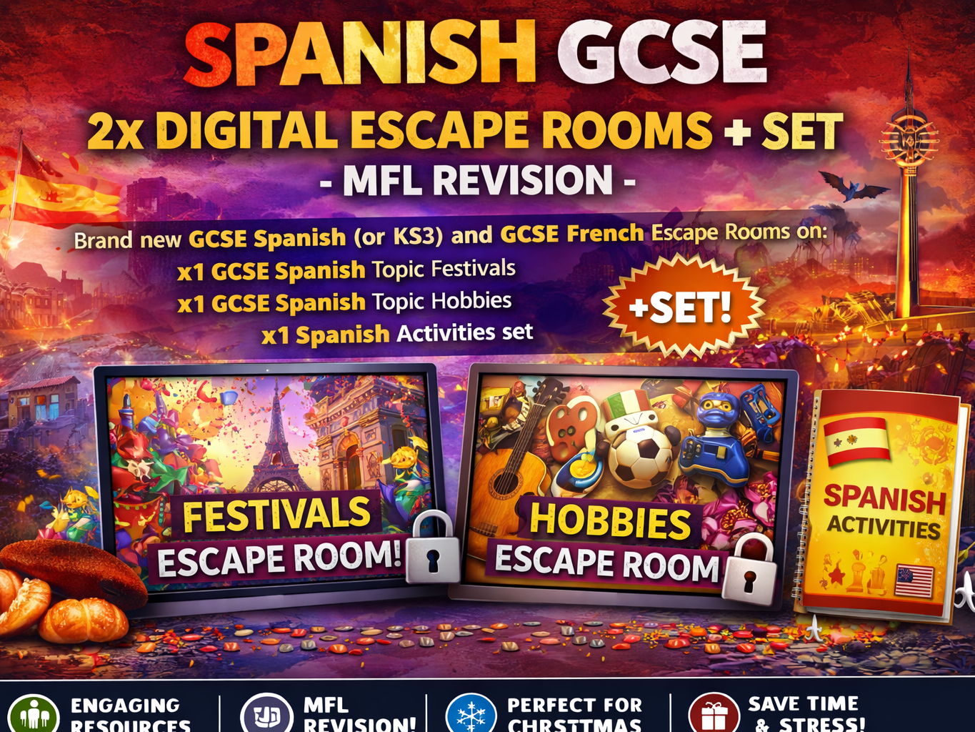 Spanish GCSE Revision Escape Rooms