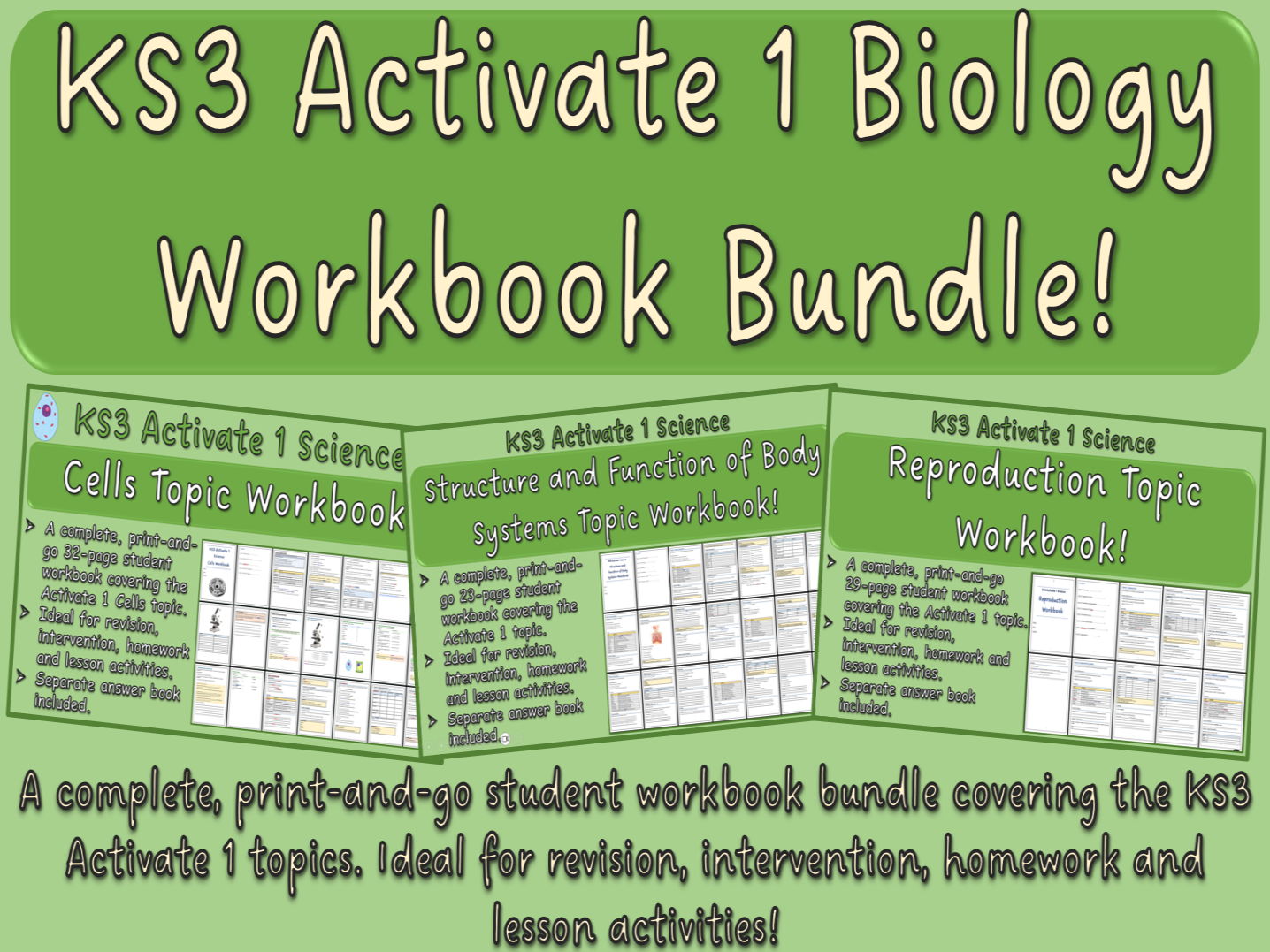KS3 Activate 1 Biology Workbook Bundle