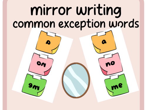 mirrored common exception words