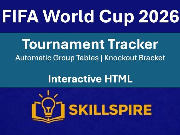 World Cup 2026 Tournament Tracker | Automatic Group Tables & Knockout Bracket