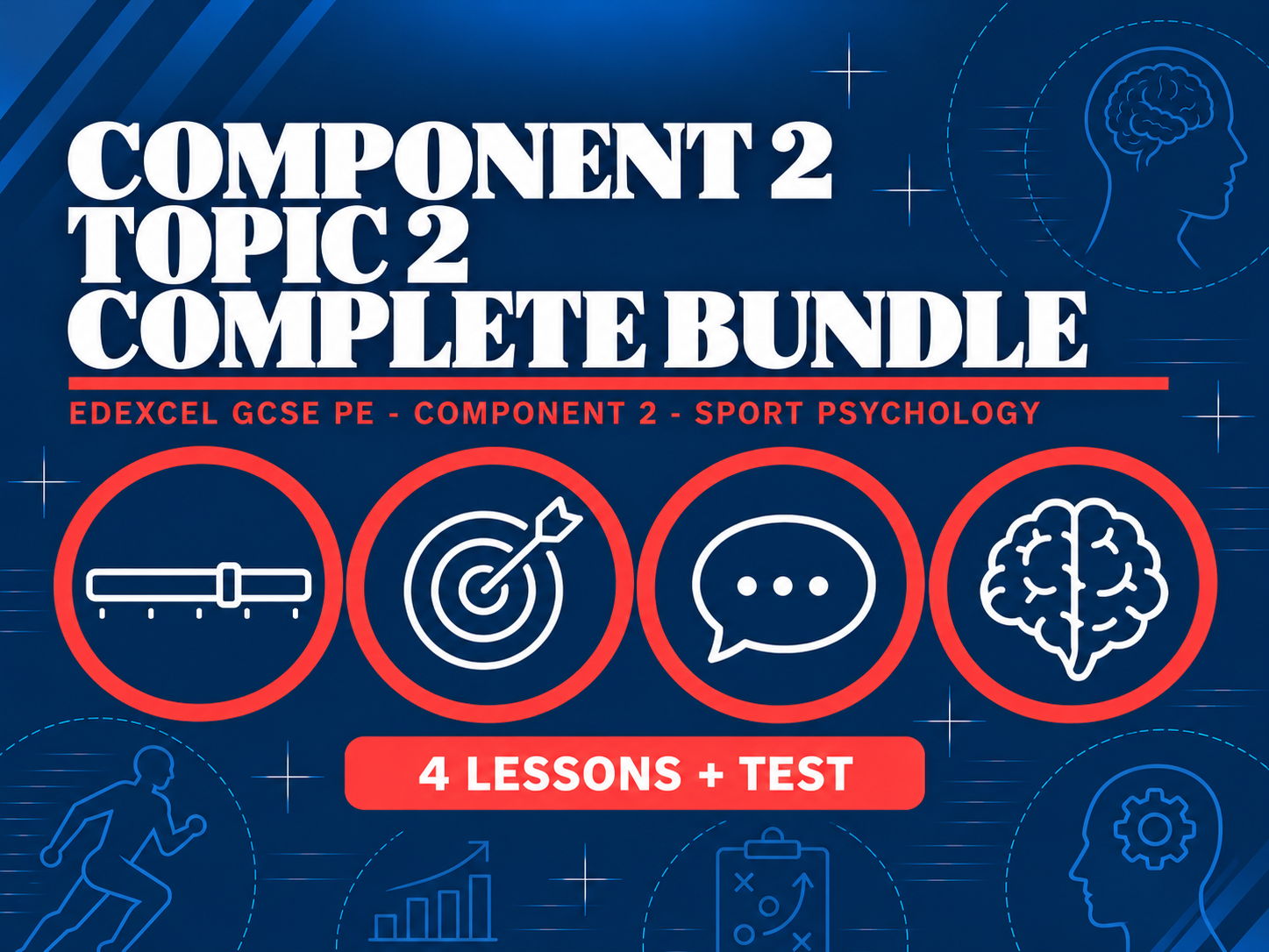 Edexcel GCSE PE Component 2 Topic 2 Sport Psychology Complete Bundle
