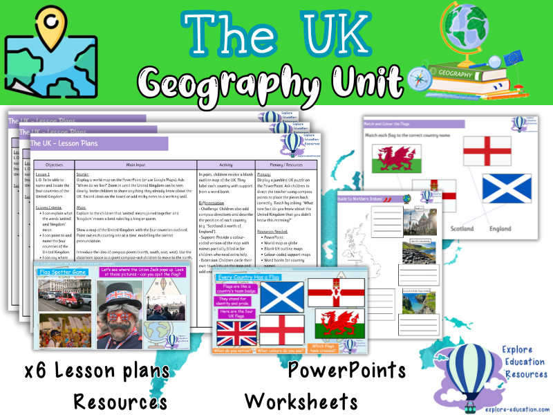 The United Kingdom – KS1 Geography Unit (6 Outstanding Lessons about the UK)