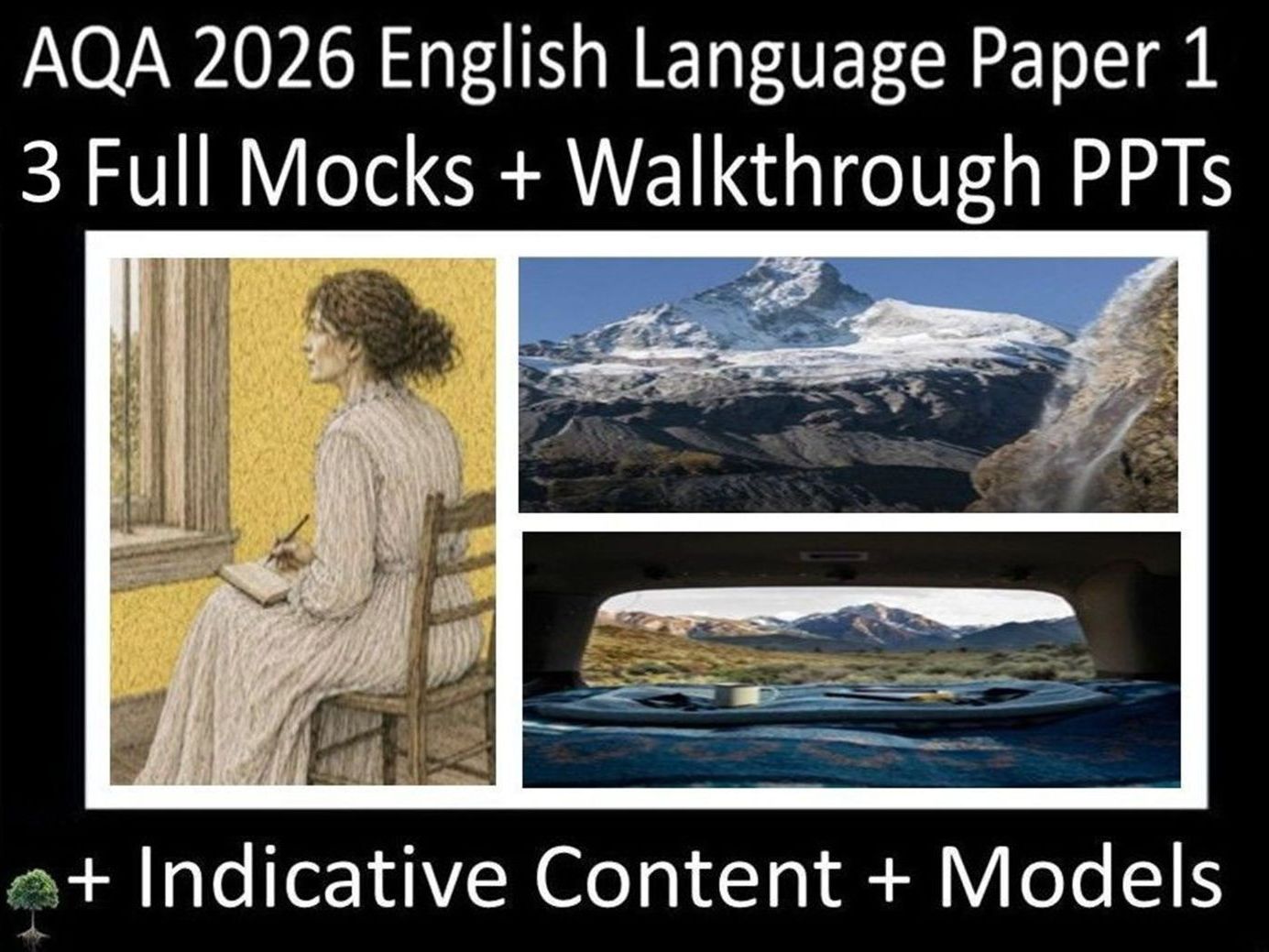 Three AQA 2026 English Language Paper 1 Full Mock Exams + Walkthrough PPTs