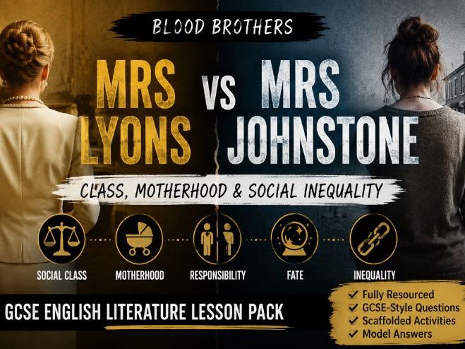 Blood Brothers: Mrs Lyons vs Mrs Johnstone – Social Class & Maternal Agency GCSE English Literature