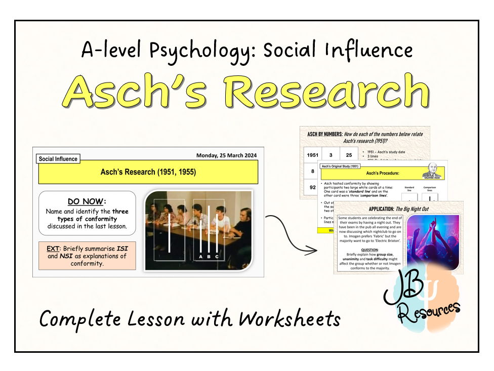 A-LEVEL PSYCHOLOGY - SOCIAL INFLUENCE TOPIC [COMPLETE TOPIC] | Teaching ...