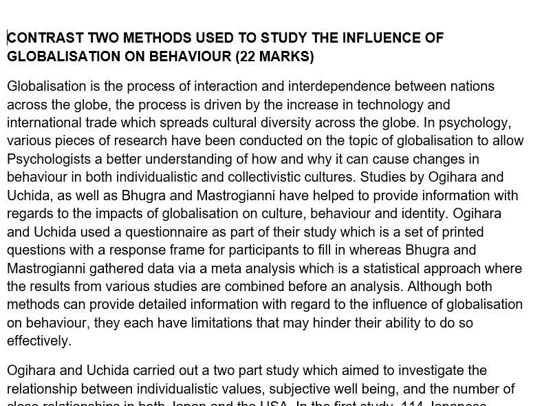 Ib psychology paper 1 sample answers image