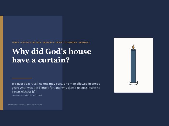 Y9 Catholic RE Talk: Desert to Garden | 7 Discussions + Scaffolds + SEND