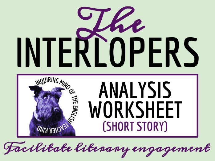 "The Interlopers" by Saki Short Story Analysis Worksheet and Answer Key