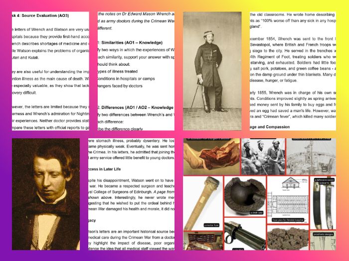 KS3/ GCSE Medicine Through Time - The Crimean War: A Doctor's Perspective