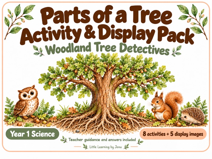 Parts of a Tree Activity & Display Pack | Year 1 Science | Woodland Tree Detectives