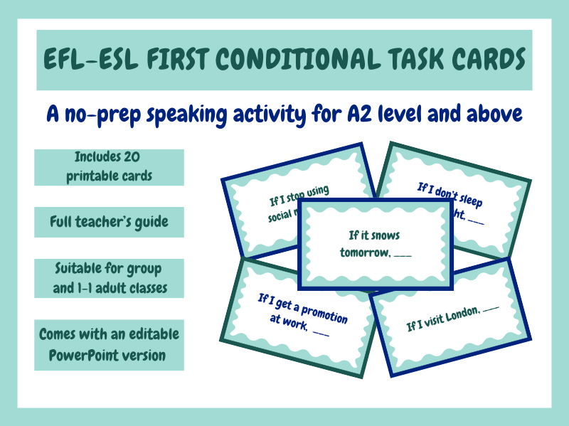 EFL-ESL First Conditional Speaking Task Cards