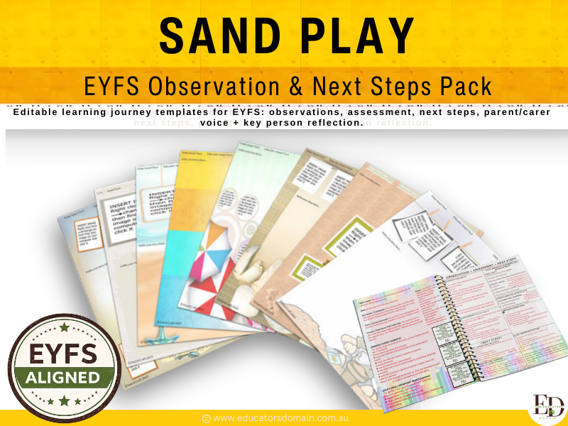 Sand Play EYFS Learning Journey Template