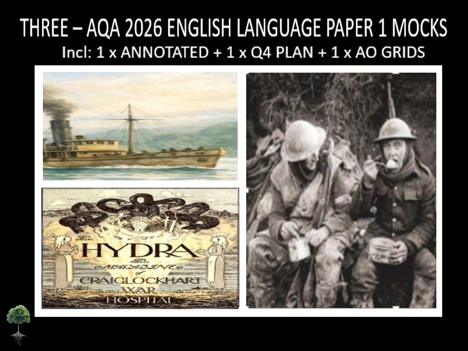 THREE - AQA PAPER 1 | 2026 FULL MOCKS | ANNOTATED | Q4 PLAN | AO GRIDS