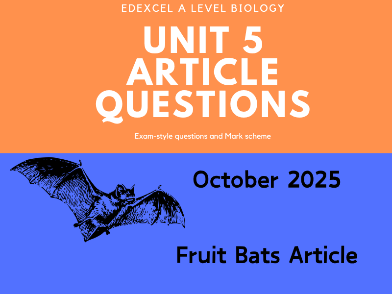 EDEXCEL A LEVEL BIOLOGY: Oct 25 UNIT 5, QUESTION 8 ARTICLE QUESTION