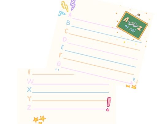 A-Z about me - Transition day/Wellbeing activity