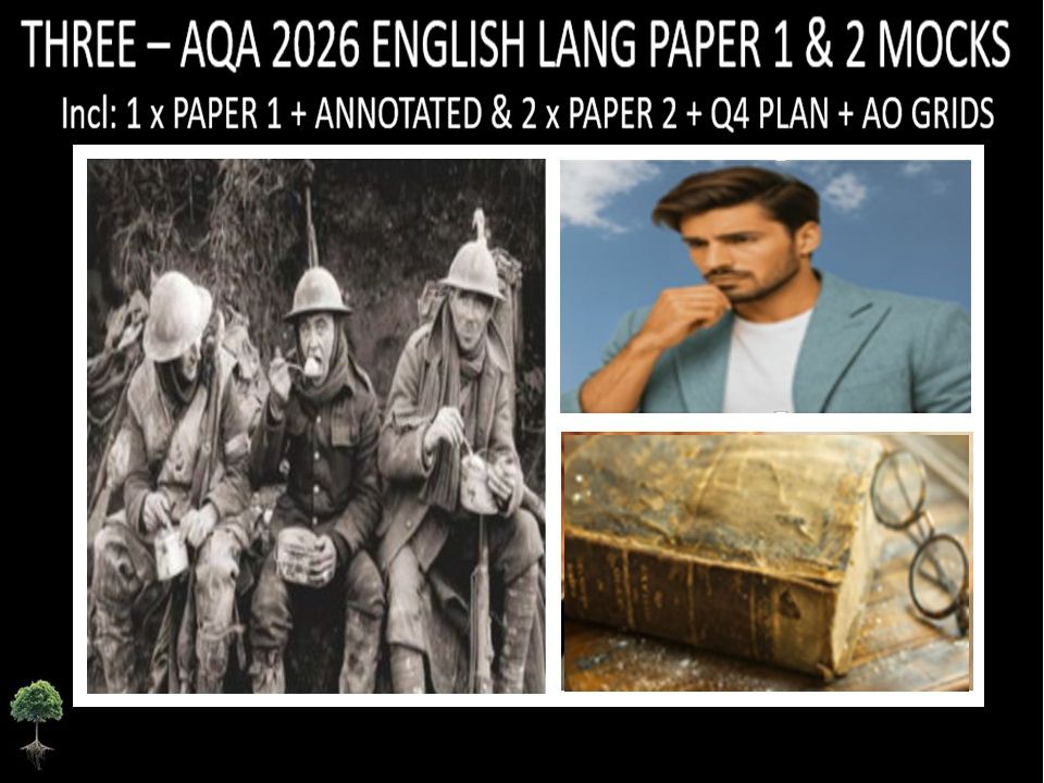 THREE - AQA PAPER 1 & 2 | 2026 FULL MOCKS | ANNOTATED | Q4 PLAN | AO GRIDS