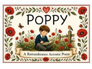 POPPY - A Remembrance Acrostic Poem for ks1 & ks2