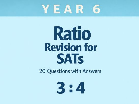 Year 6 Maths Revision for SATs: Ratio | 20 Questions with Answers